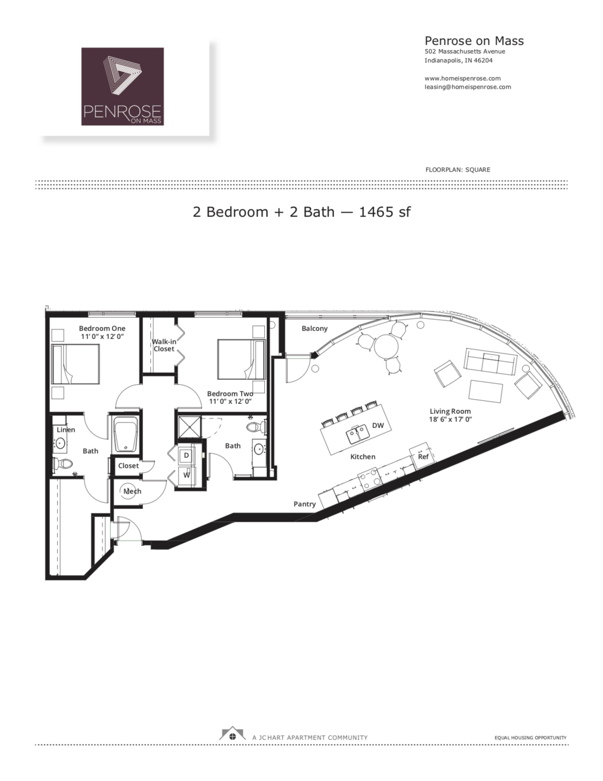 Square floor plan Square floor plan